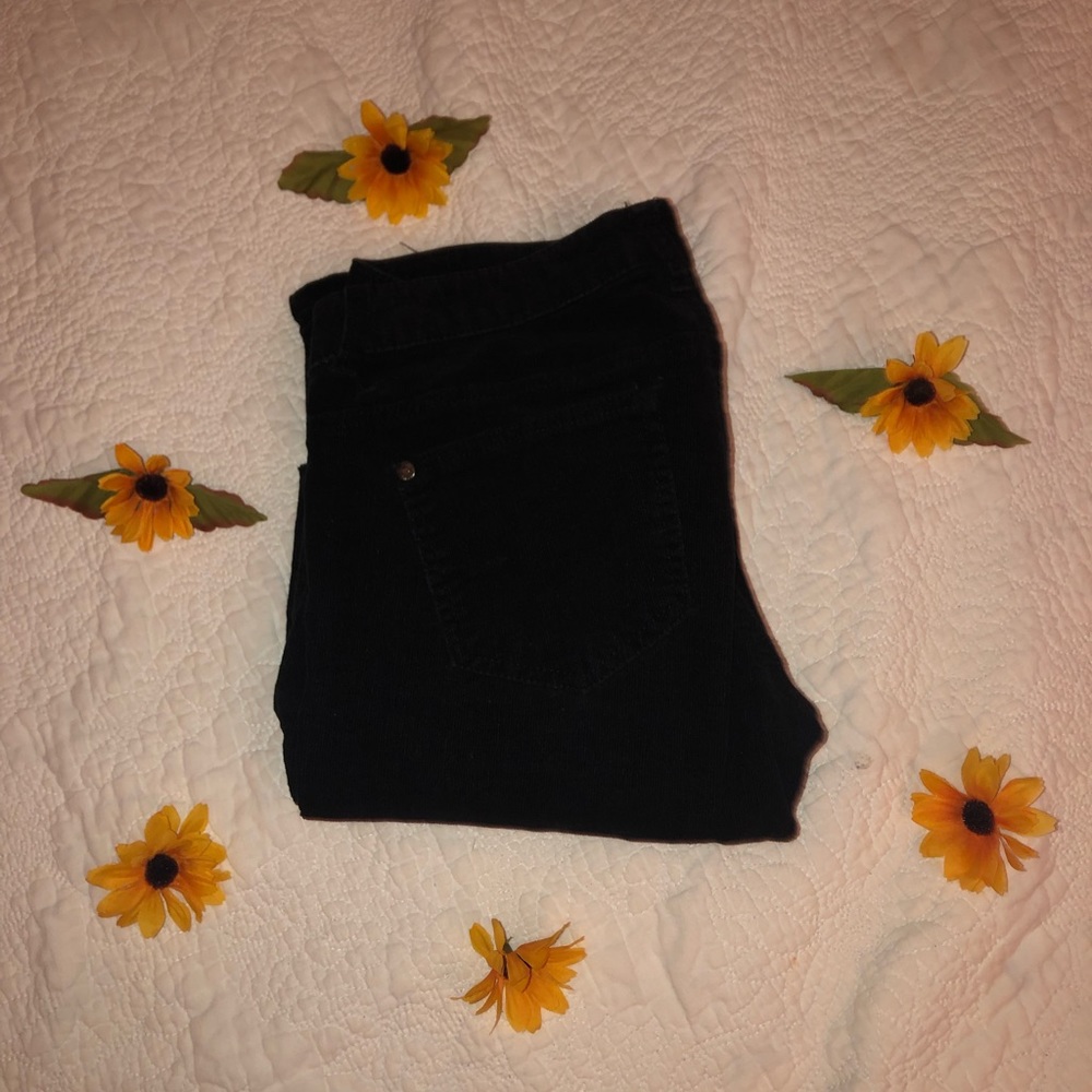 black corduroy skinny jeans